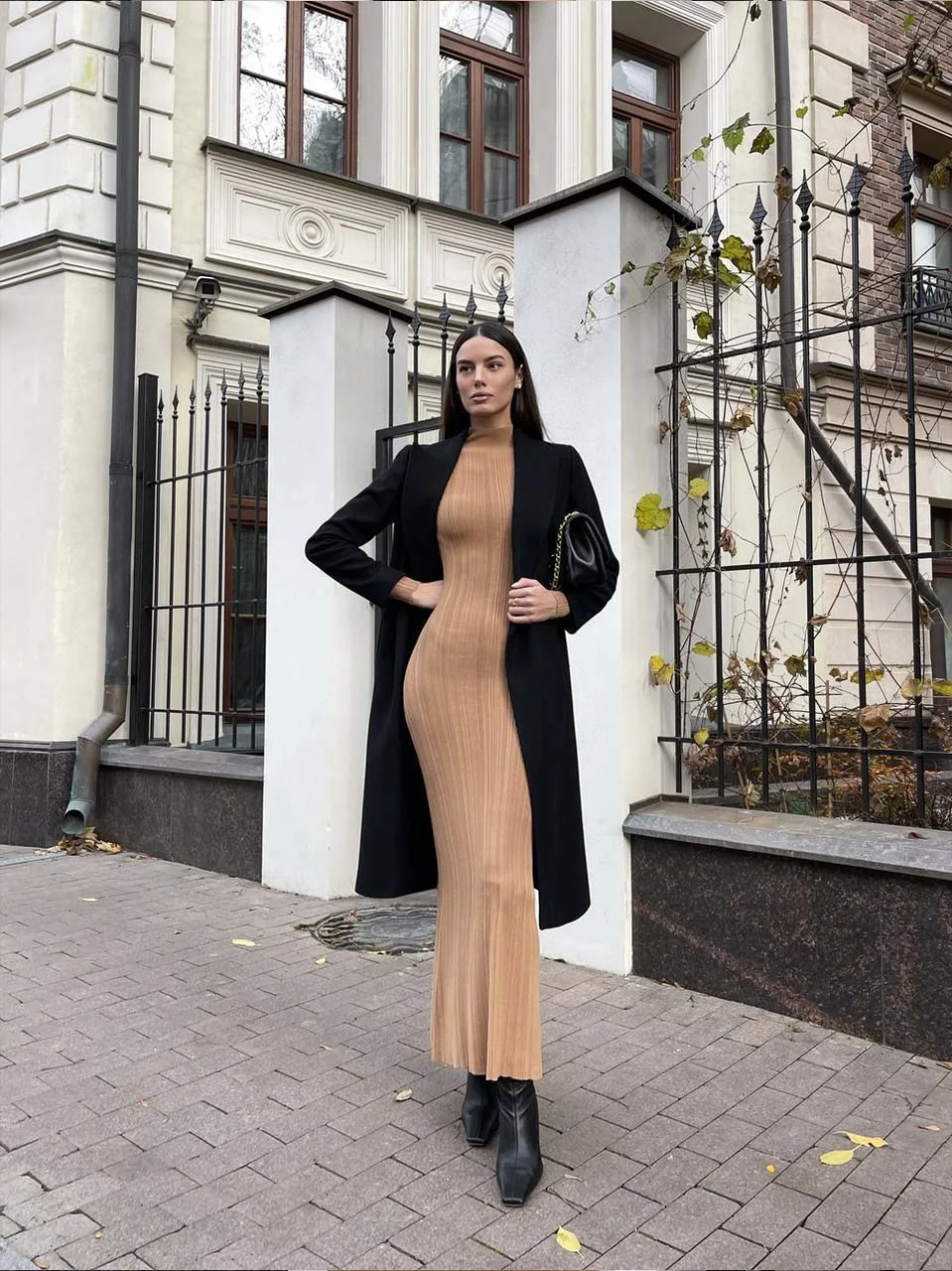 Women Elegant Long Sleeve Knitted Maxi Dress High Neck Bottoming Striped Sweater Slim Long Dress Bodycon Party Club Streetwear Women Elegant Long Sleeve Knitted Maxi Dress High Neck Bottoming Striped Sweater Slim Long Dress Bodycon Party Club Streetwear