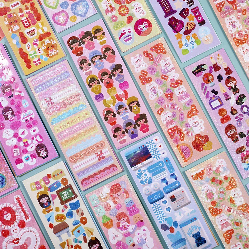 200PCS No-Repeated Sheet Stickers for Kids Kpop Pretty Aesthetic Cute Set Pack DIY Girl Toy Decor Stationery Scrapbooking 200PCS No-Repeated Sheet Stickers for Kids Kpop Pretty Aesthetic Cute Set Pack DIY Girl Toy Decor Stationery Scrapbooking