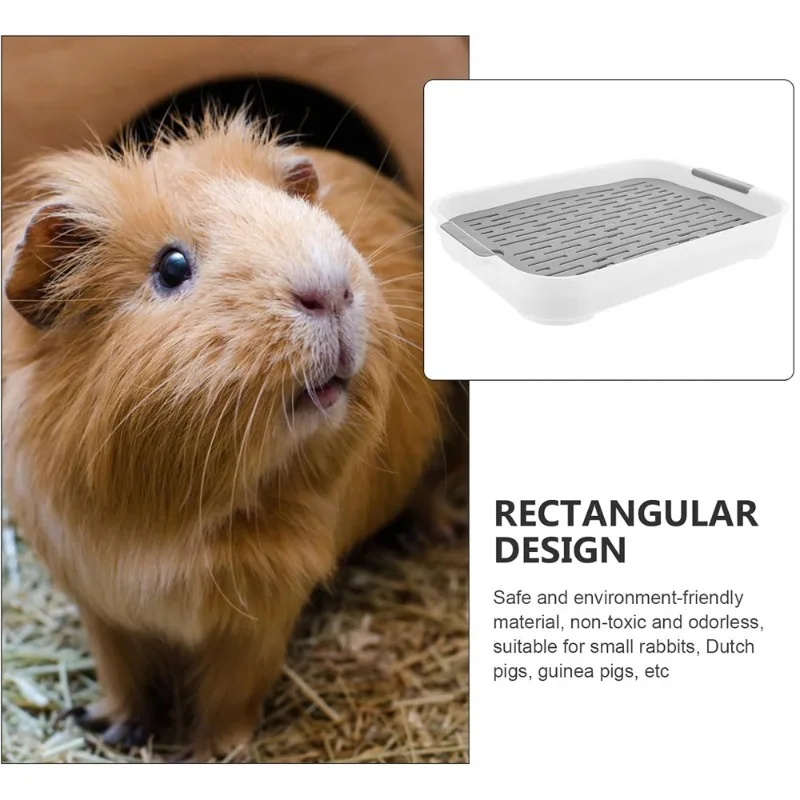 1pc Rabbit Litter Box Small Pet Toilet Tray Bunnie Corner Toilet Box For Ferret Hamster Dragon Cat Guinea Pig Dutch Pig Supplies
