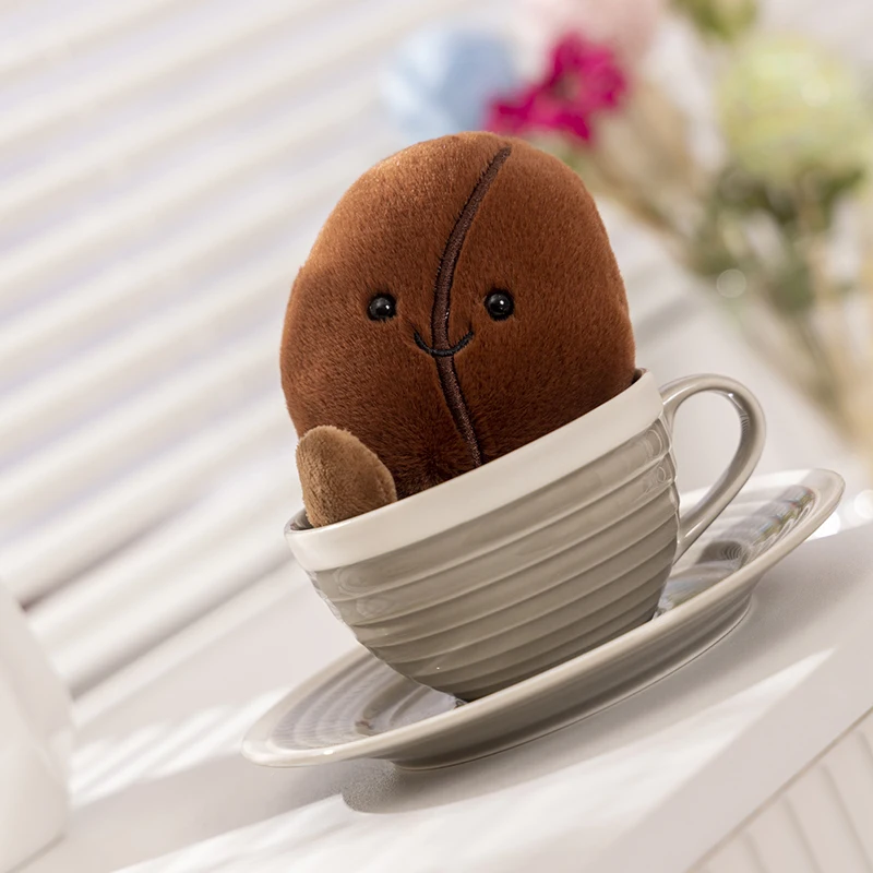 Kawaii Simulated Coffee Food Plush Doll Pillow Brown Coffee Bean With Foot Soft Plush Stuffed Pillow Bedroom Sofa Decor Gift Kawaii Simulated Coffee Food Plush Doll Pillow Brown Coffee Bean With Foot Soft Plush Stuffed Pillow Bedroom Sofa Decor Gift