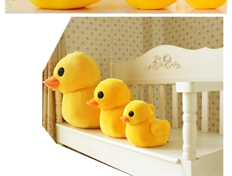 Kawaii Big Yellow Duck Mini Plush Dolls Toy Cute Soft Cartoon Stuffed Animal Toys Birthday Gifts for Children Kids Baby Girl