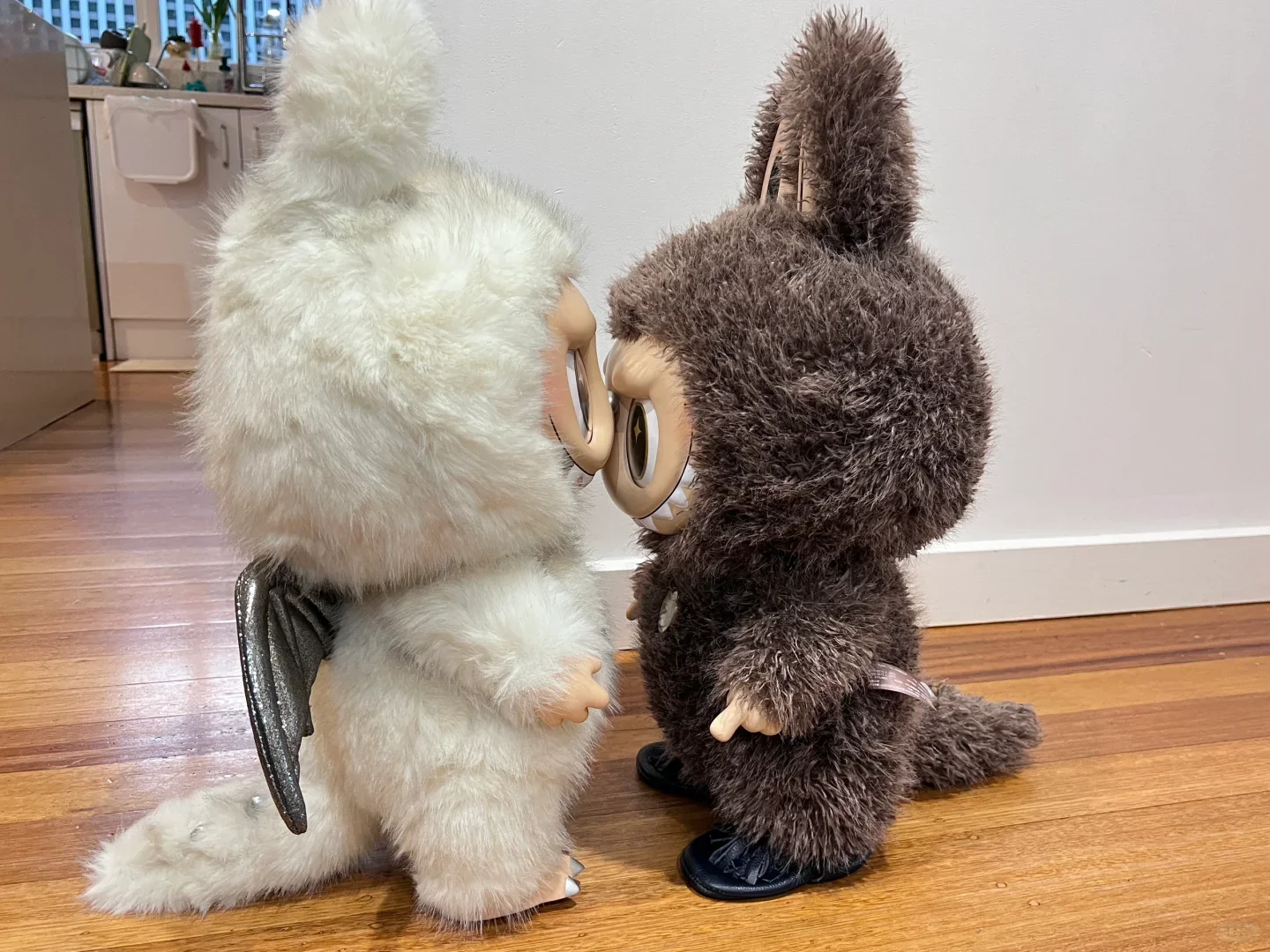 1:1 Replica 58cm 38cm New Angel And Leader Labubu Vinyl Desktop Decoration Collection Handmade Doll Valentine'S Day Gift Doll