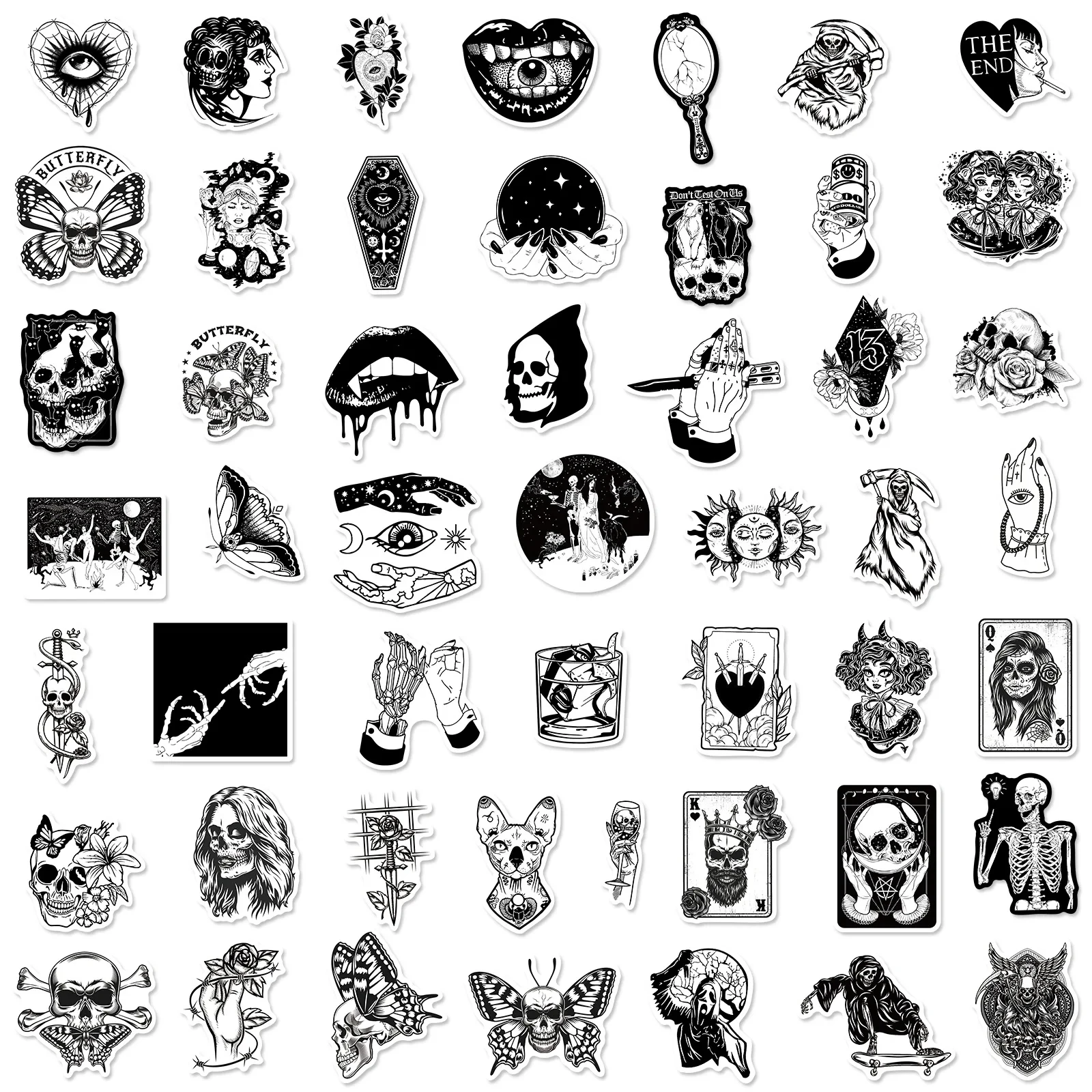 50PCS Gothic Stickers,Waterproof And Colorproof Stickers, Laptop, Water Bottle, Phone Case.Very Individual 50PCS Gothic Stickers,Waterproof And Colorproof Stickers, Laptop, Water Bottle, Phone Case.Very Individual