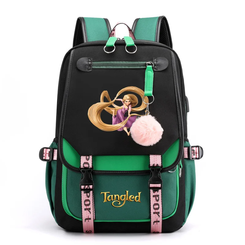 Tangled Rapunzel Princess Backpacks Teenager USB Charging Laptop Backpack Women Men Rucksack Travel Bag Mochila Tangled Rapunzel Princess Backpacks Teenager USB Charging Laptop Backpack Women Men Rucksack Travel Bag Mochila