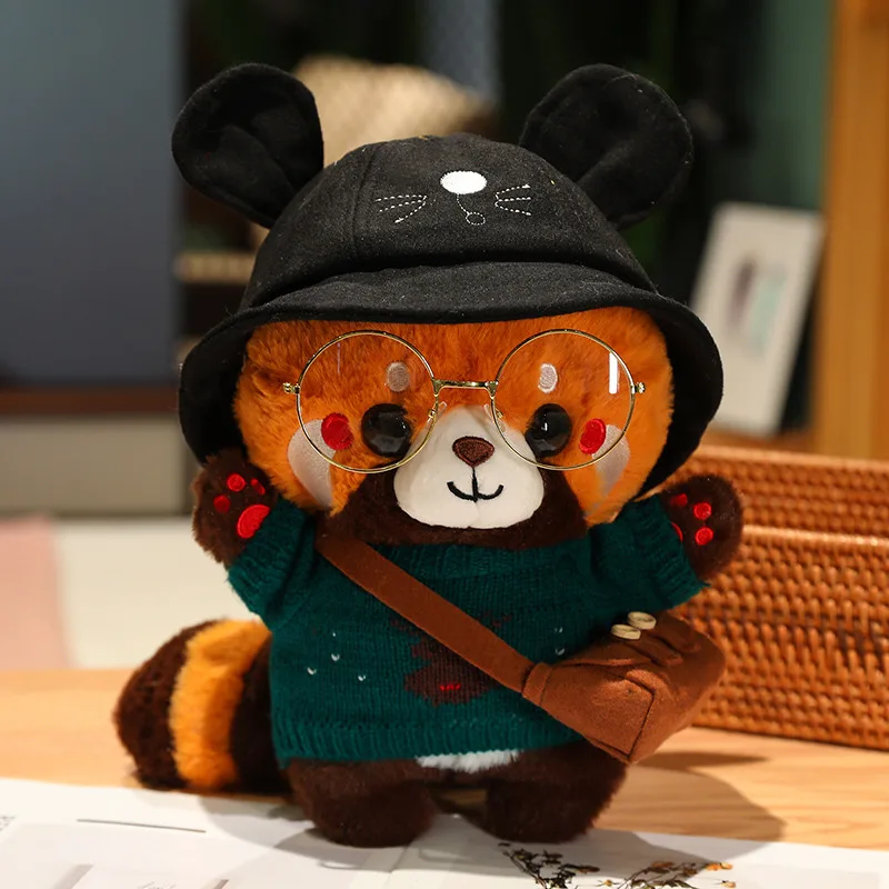 30cm cute raccoon into red brown red panda cosplay dress up plush toy Plush animal Soft pillow birthday gift for children 30cm cute raccoon into red brown red panda cosplay dress up plush toy Plush animal Soft pillow birthday gift for children