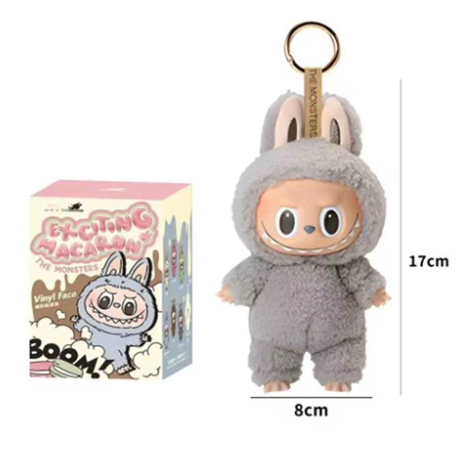 Labubu The Monsters Heartbeat Macaron Enamel Face Pvc Figurine Tabletop Ornament Kawaii Doll Kid Birthday Gift