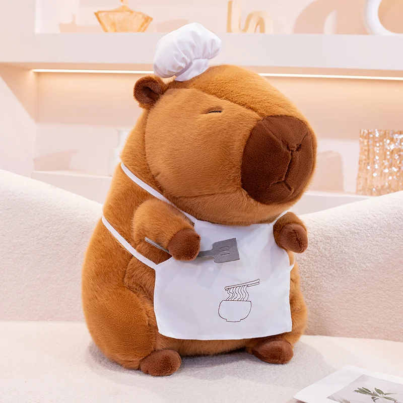 28-50cm Cook Capybara Plush Simulation Baker Kapibala Anime Fluffty Toy Cute Bread Doll Stuffed Animals Soft Doll Xmas Gift 28-50cm Cook Capybara Plush Simulation Baker Kapibala Anime Fluffty Toy Cute Bread Doll Stuffed Animals Soft Doll Xmas Gift