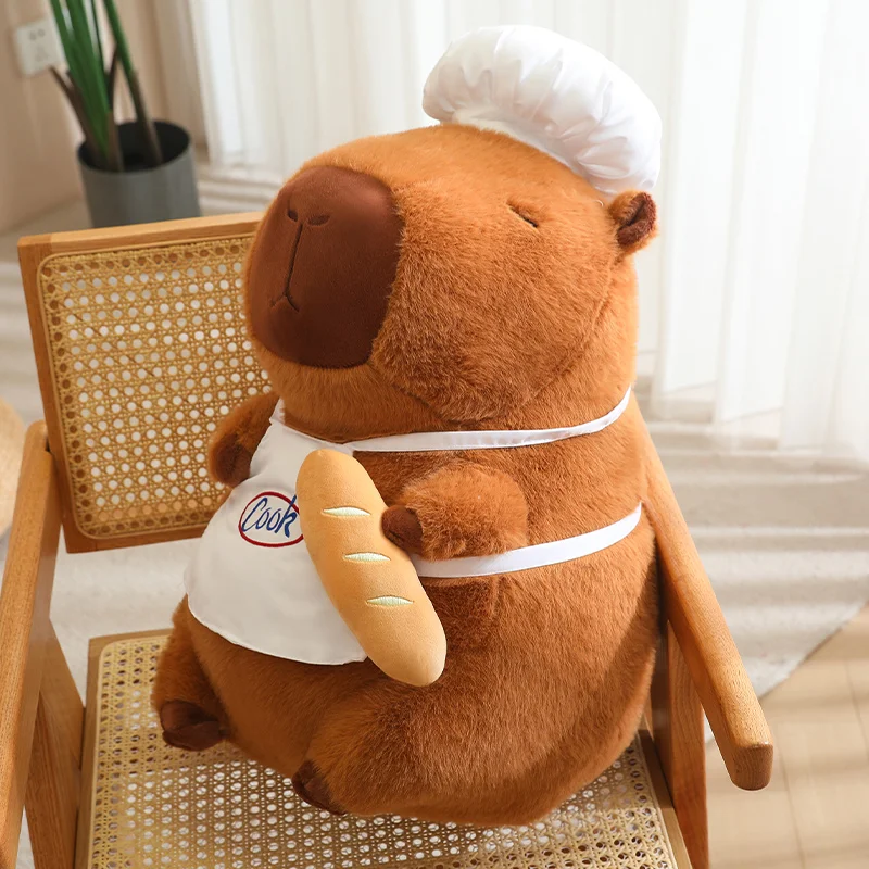 28-50cm Cook Capybara Plush Simulation Baker Kapibala Anime Fluffty Toy Cute Bread Doll Stuffed Animals Soft Doll Xmas Gift 28-50cm Cook Capybara Plush Simulation Baker Kapibala Anime Fluffty Toy Cute Bread Doll Stuffed Animals Soft Doll Xmas Gift
