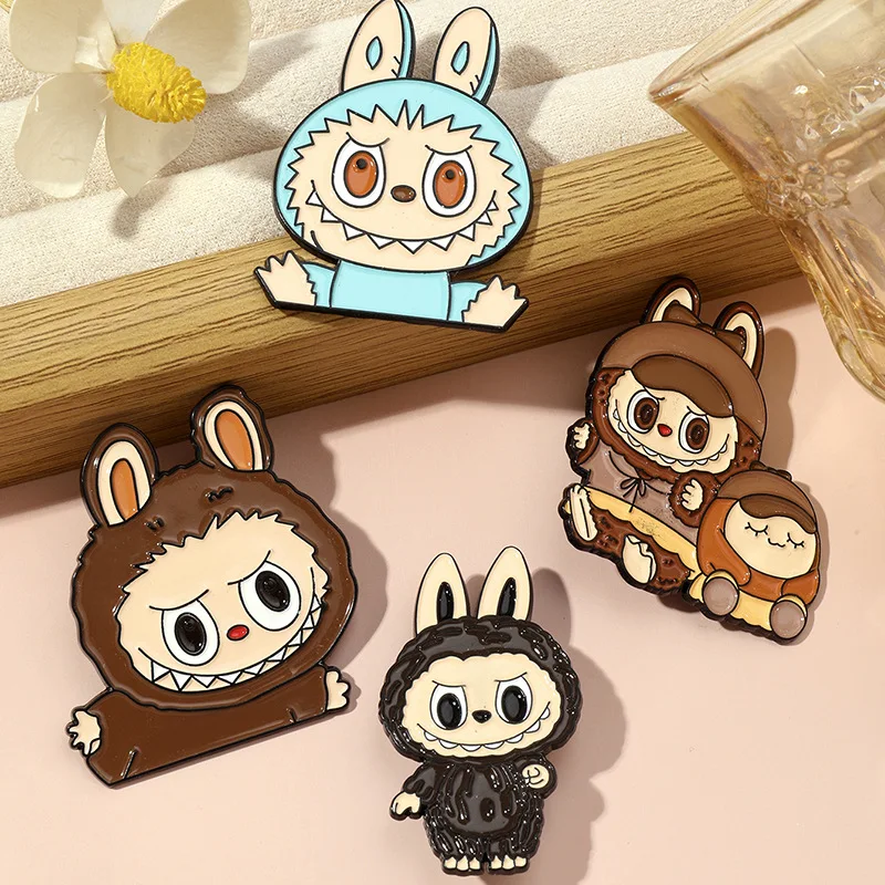 Labubu Enamel Badge Cartoon Cute Student Boys Girls Fashion Jewelry Brooches Delicatation Mini School Bag Clothes Ornament Gift Labubu Enamel Badge Cartoon Cute Student Boys Girls Fashion Jewelry Brooches Delicatation Mini School Bag Clothes Ornament Gift
