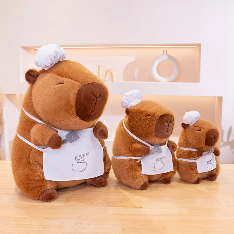 28-50cm Cook Capybara Plush Simulation Baker Kapibala Anime Fluffty Toy Cute Bread Doll Stuffed Animals Soft Doll Xmas Gift 28-50cm Cook Capybara Plush Simulation Baker Kapibala Anime Fluffty Toy Cute Bread Doll Stuffed Animals Soft Doll Xmas Gift