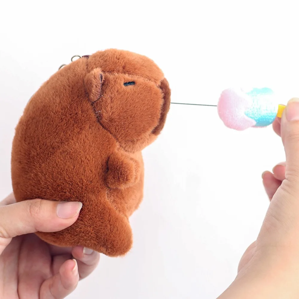 Cute Stuffed Animals Plush Capybara Keychain 12cm Cartoon Simulation Capybara Pendant Snot-Pulling Cute School Bag Pendant Cute Stuffed Animals Plush Capybara Keychain 12cm Cartoon Simulation Capybara Pendant Snot-Pulling Cute School Bag Pendant