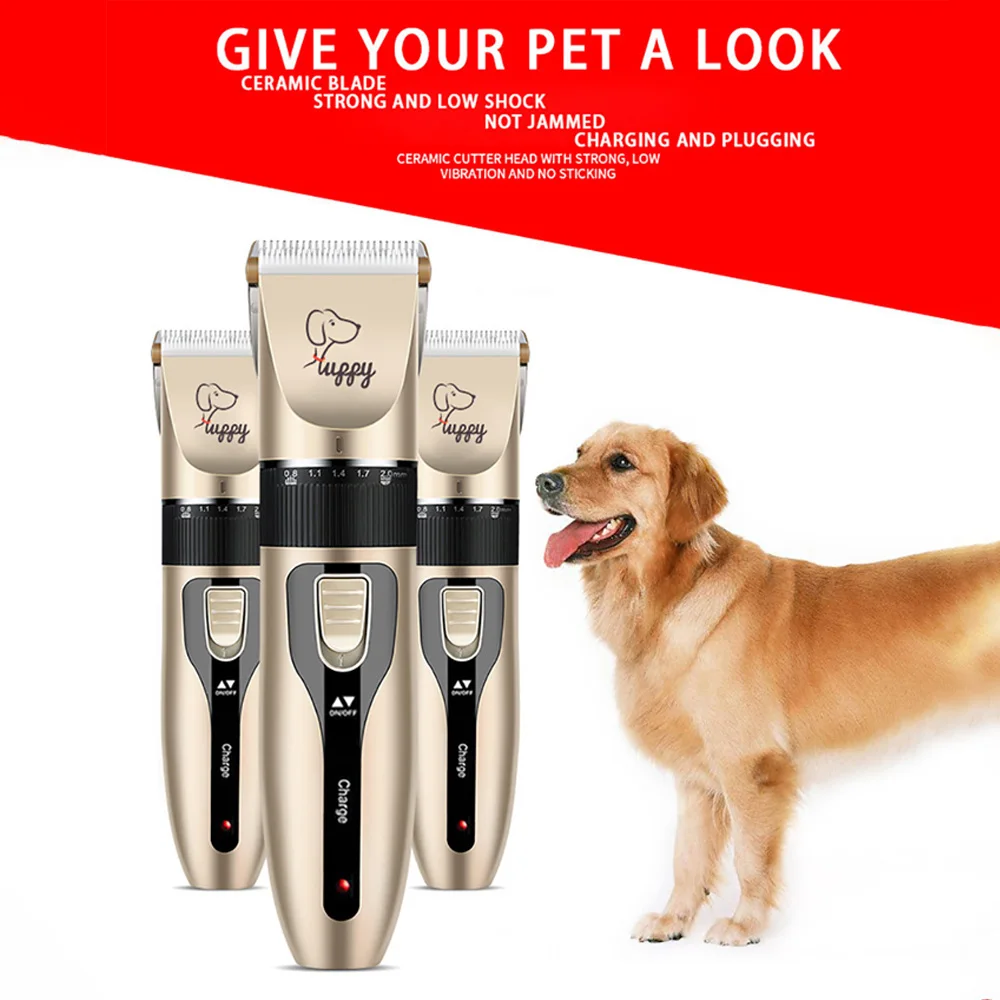 Dog Cat Clipper Hair Clippers Grooming Haircut Pet Shaver Full Set Pets Rechargeable Professional Cutter Shaver Cutting Machine
