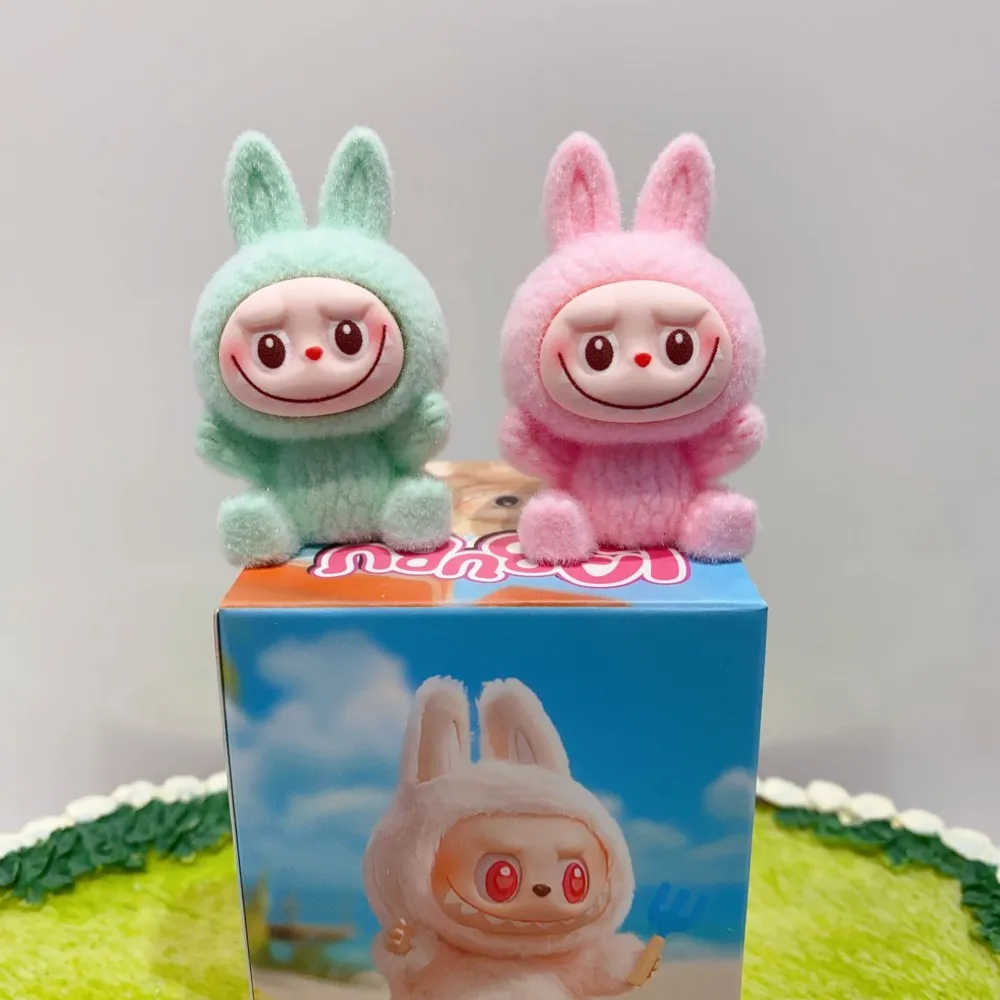 Mini Labubu Blind Box The Monsters Heartbeat Macaron Enamel Face Pvc Figurine Tabletop Ornament Kawaii Doll Kid Birthday Gift