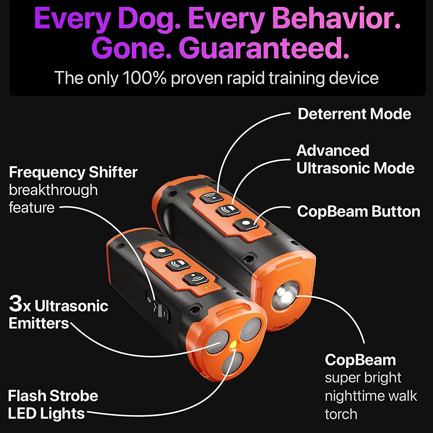 2023 Release Pet Dog Repeller Ultrasonic Dog Training Device Rechargeable Anti Dog Bark Deterrent Device With LED Flashlight 2023 Release Pet Dog Repeller Ultrasonic Dog Training Device Rechargeable Anti Dog Bark Deterrent Device With LED Flashlight