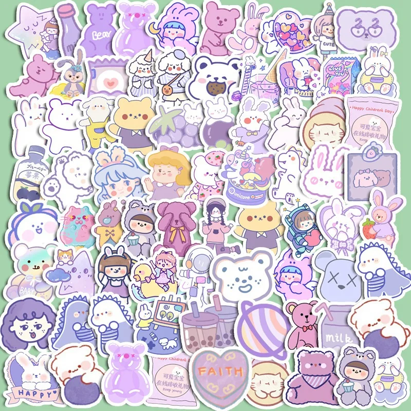 90pcs Blue Brownie Cute Animal Graffiti Stickers Children's Diy Stationery Computer Stickers Student Stationery 90pcs Blue Brownie Cute Animal Graffiti Stickers Children's Diy Stationery Computer Stickers Student Stationery