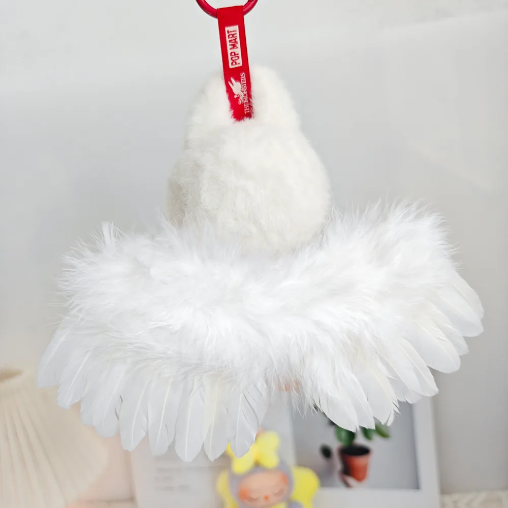 Doll Clothes Outfit Accessories for 15-17cm Labubu Black White Angel Feather Wings DIY Mini Dolls Clothing Girl Gift Doll Clothes Outfit Accessories for 15-17cm Labubu Black White Angel Feather Wings DIY Mini Dolls Clothing Girl Gift