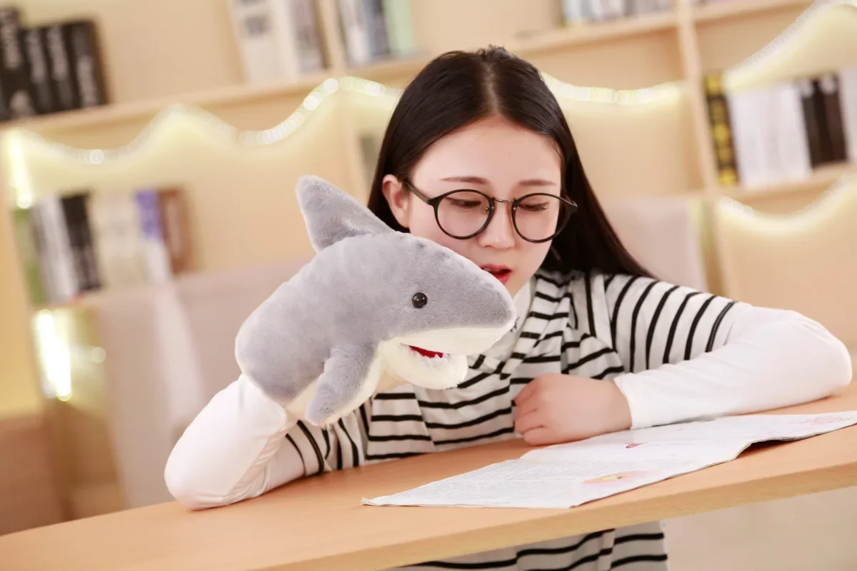 Stuffed Plush Animals Toys Hand Finger Puppet Kawaii Dolls Educational Baby Toys Learning & Education Monkey Tiger Children Gift