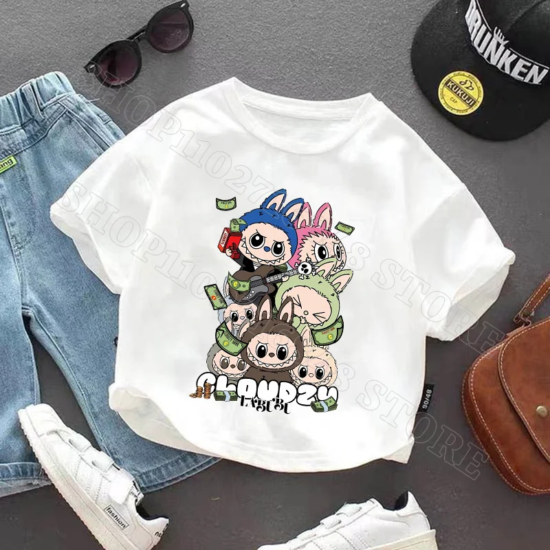 Labubu Cute Boys Girls Clothes Cartoon Character Graphic Print Child T Shirts Cool Comfortable Fashion Tops Birthday Party Gifts Labubu Cute Boys Girls Clothes Cartoon Character Graphic Print Child T Shirts Cool Comfortable Fashion Tops Birthday Party Gifts
