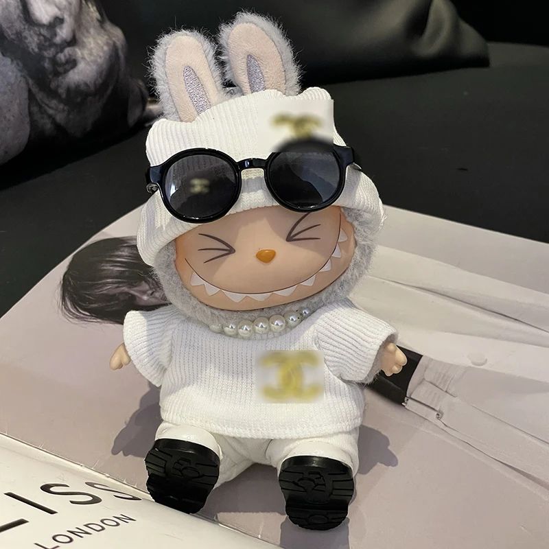 Cute Fashion Labubu V1 V2 Knitted Sweater Labubu Pendant Cute Style Pleated Skirt Set Handmade Custom Luxury Dress Doll Shoes TY Cute Fashion Labubu V1 V2 Knitted Sweater Labubu Pendant Cute Style Pleated Skirt Set Handmade Custom Luxury Dress Doll Shoes TY