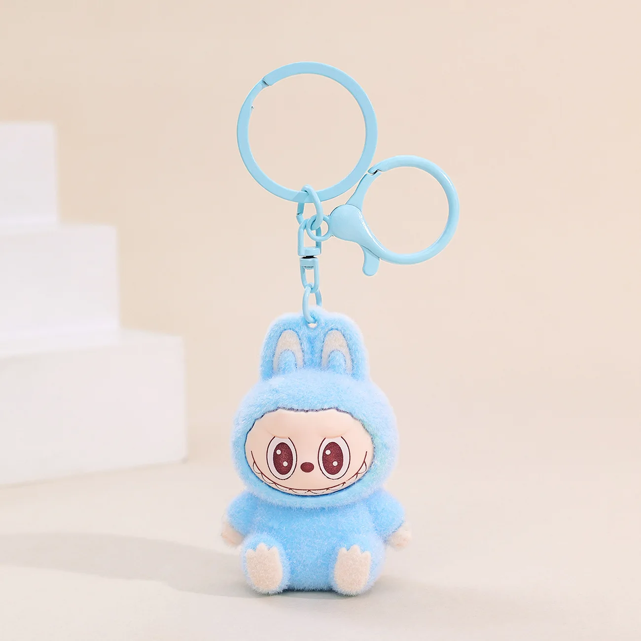 Sitting Labubu Doll Keychain External Implantation Fluff Pvc Toy Phone Ornaments Bag Charms Car Keychain Christmas Gifts Sitting Labubu Doll Keychain External Implantation Fluff Pvc Toy Phone Ornaments Bag Charms Car Keychain Christmas Gifts