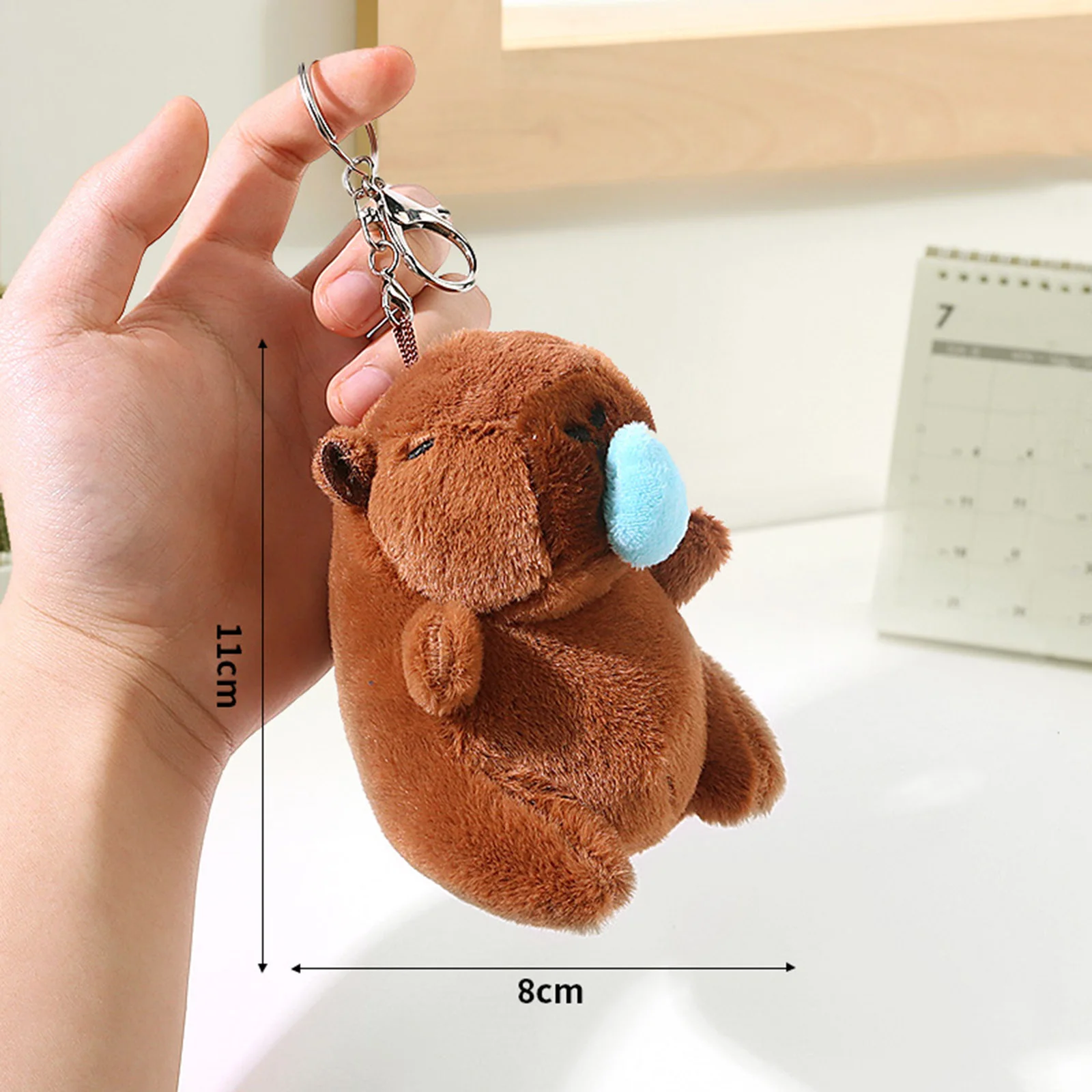 Cute Cartoon Capybara Pendant Plush Toy Doll Bag Hanging Ornaments Cute Kapila Keychain Doll Desktop Doll Ornaments Car Pendant
