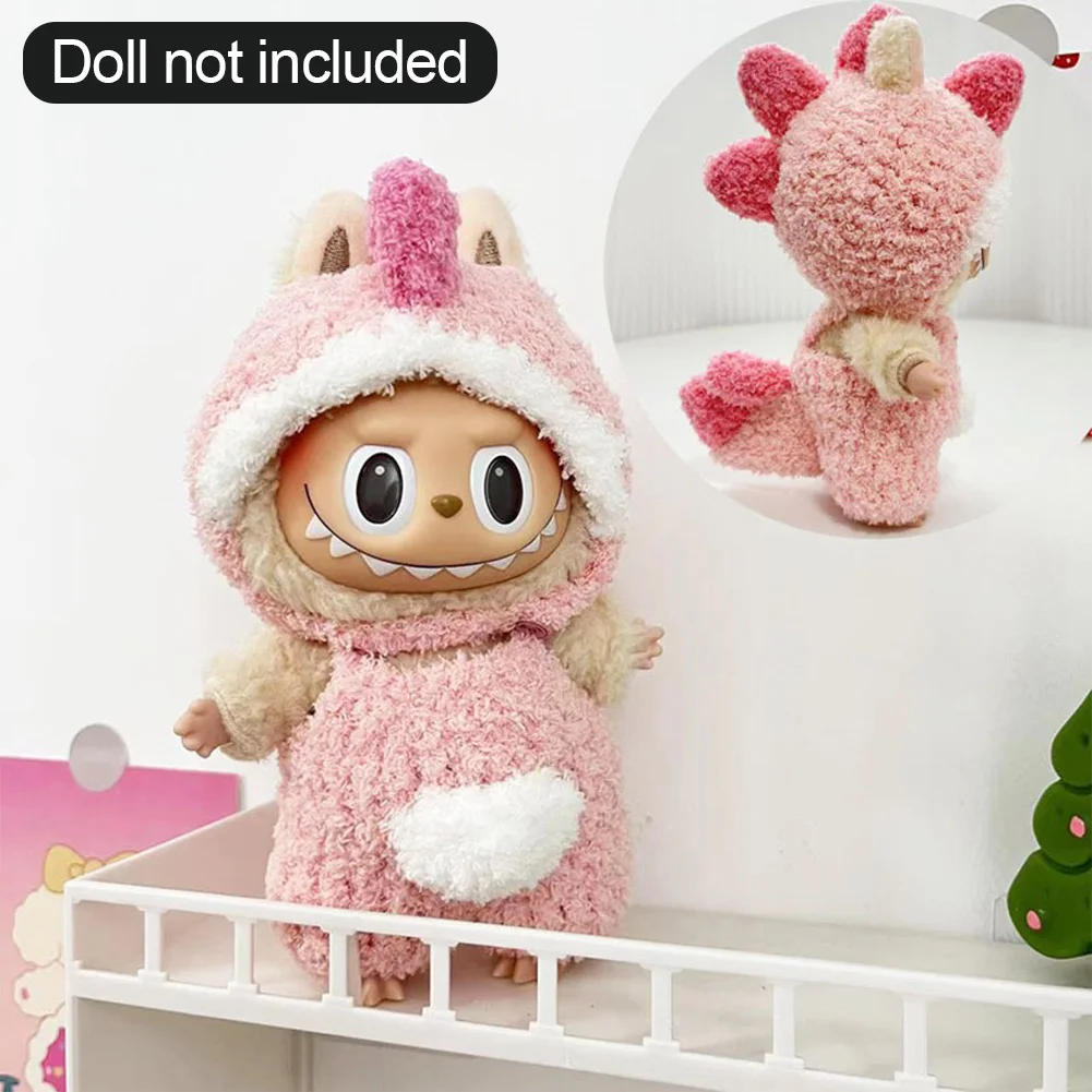For 17cm Labubu Dolls Accessories DIY Doll Clothes Heartbeat Long Eared Furry Rabbit Costume Cartoon Dress Up Labubu Outfit For 17cm Labubu Dolls Accessories DIY Doll Clothes Heartbeat Long Eared Furry Rabbit Costume Cartoon Dress Up Labubu Outfit