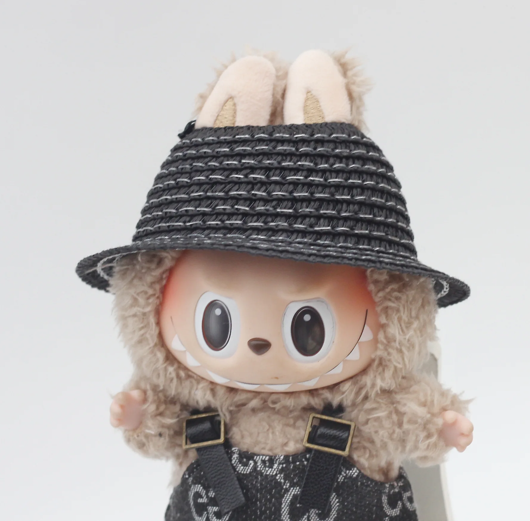Labubu Hat Open Top Straw Hat Woven Hat Labubu Party Clothing Accessories Countryside Style Labubu Outfit for Sitting Party Labubu Hat Open Top Straw Hat Woven Hat Labubu Party Clothing Accessories Countryside Style Labubu Outfit for Sitting Party