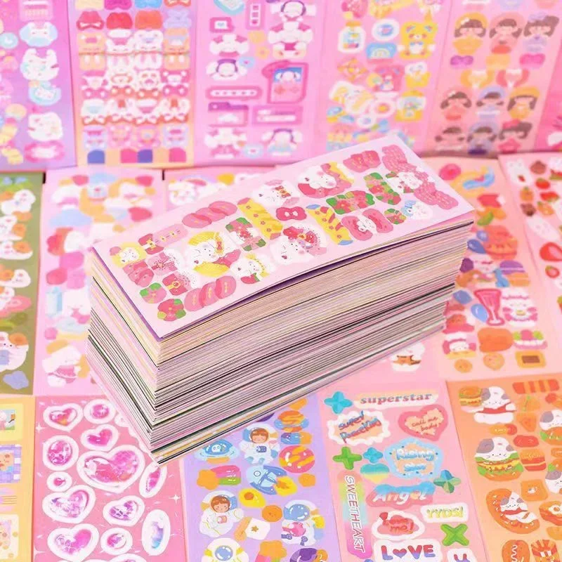 200PCS No-Repeated Sheet Stickers for Kids Kpop Pretty Aesthetic Cute Set Pack DIY Girl Toy Decor Stationery Scrapbooking 200PCS No-Repeated Sheet Stickers for Kids Kpop Pretty Aesthetic Cute Set Pack DIY Girl Toy Decor Stationery Scrapbooking