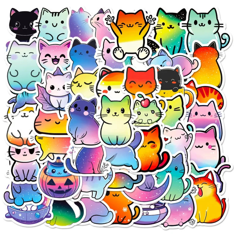 102PCS Kawaii Bubu And Dudu Stickers for Helmet Water Bottle Laptop Phone Skateboard DIY Notebook Decals