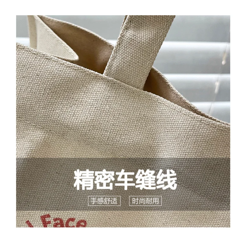 2024 New Labubu Printed Letters Tote Bag Large Shoulder Bag Ladies Canvas Zipper Concealed Commuting Everyday Joker Handbag 2024 New Labubu Printed Letters Tote Bag Large Shoulder Bag Ladies Canvas Zipper Concealed Commuting Everyday Joker Handbag