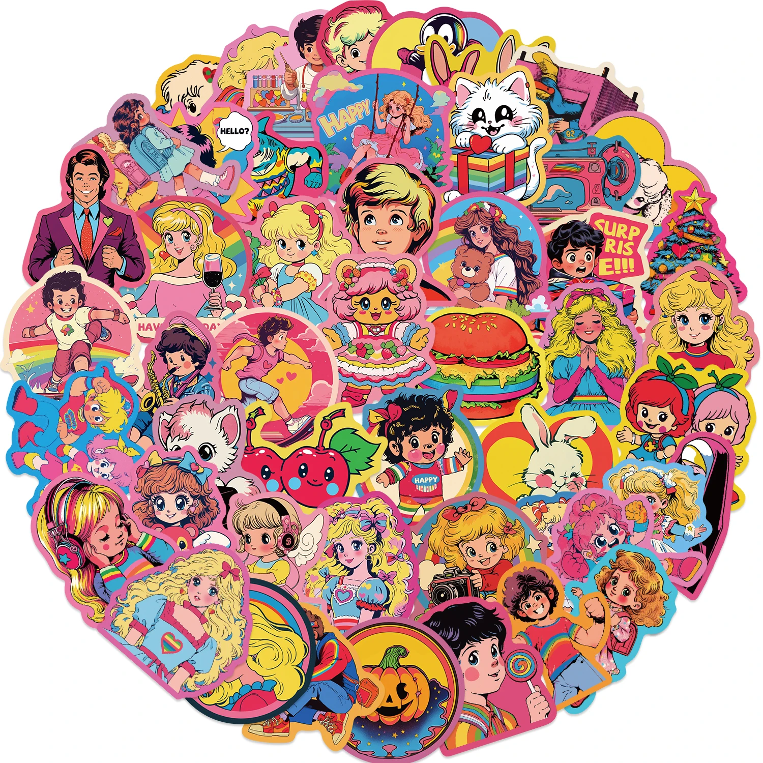 50pcs Cute Retro Cartoon Animals Stickers For Laptop Phone Guitar Luggage Waterproof Graffiti Vinyl Decals Kids Toy 50pcs Cute Retro Cartoon Animals Stickers For Laptop Phone Guitar Luggage Waterproof Graffiti Vinyl Decals Kids Toy