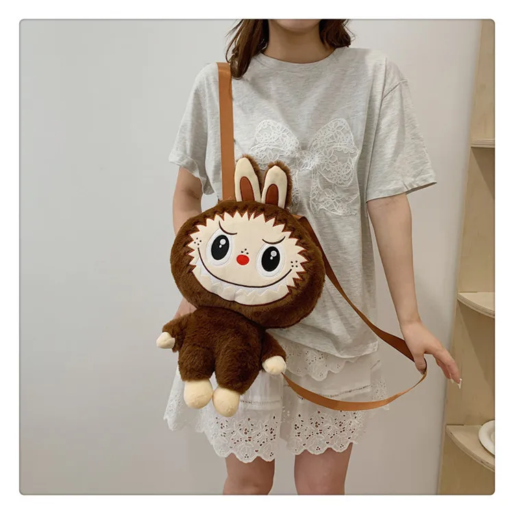 Labubu Cartoon Doll Large Capacity Backpack Anime New Portable Doll Bag Girl Outing Fashion Storage Bag Student Toy Gift Labubu Cartoon Doll Large Capacity Backpack Anime New Portable Doll Bag Girl Outing Fashion Storage Bag Student Toy Gift