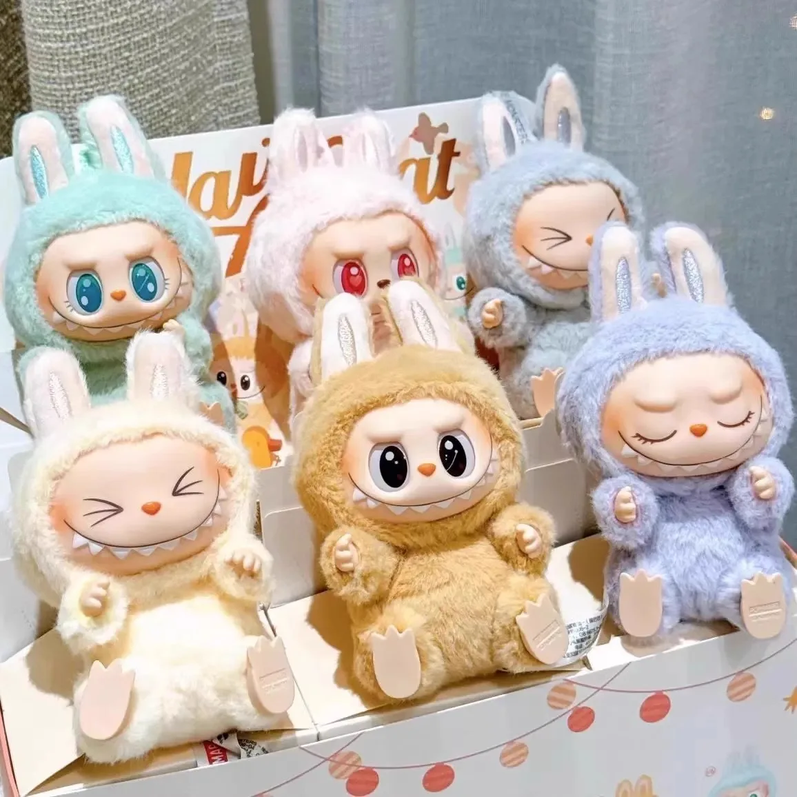 Labubu Macaron 2nd Blind Box Popmart series PVC kawaii Labubu Replica Macaron Pendant Doll Monsters Lisa Trendy Toy Gift