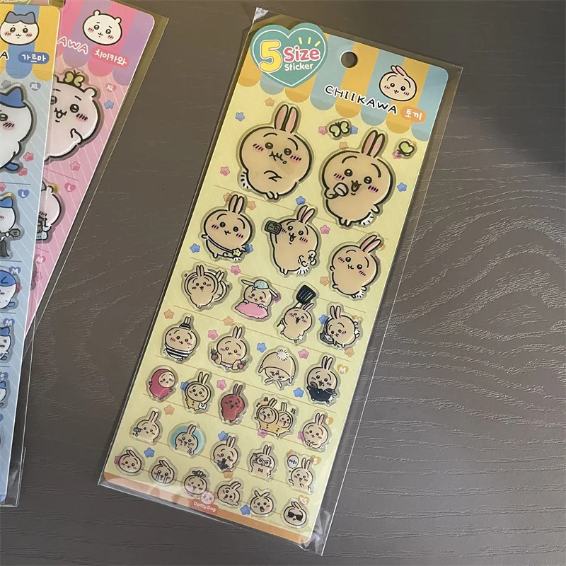 Chiikawa Sticker Hachiware Usagi Creative Drop Glue Stereo Sticker Cute Decorative Computer With Diy Decorative Stickers Gifts Chiikawa Sticker Hachiware Usagi Creative Drop Glue Stereo Sticker Cute Decorative Computer With Diy Decorative Stickers Gifts