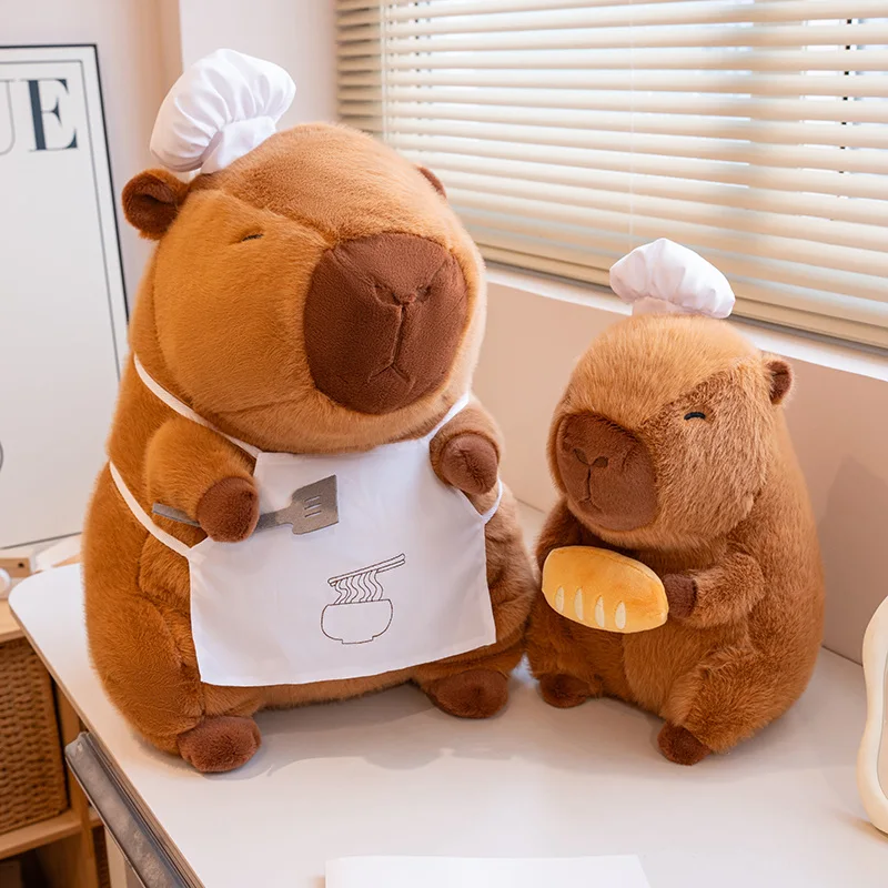 28-50cm Cook Capybara Plush Simulation Baker Kapibala Anime Fluffty Toy Cute Bread Doll Stuffed Animals Soft Doll Xmas Gift 28-50cm Cook Capybara Plush Simulation Baker Kapibala Anime Fluffty Toy Cute Bread Doll Stuffed Animals Soft Doll Xmas Gift
