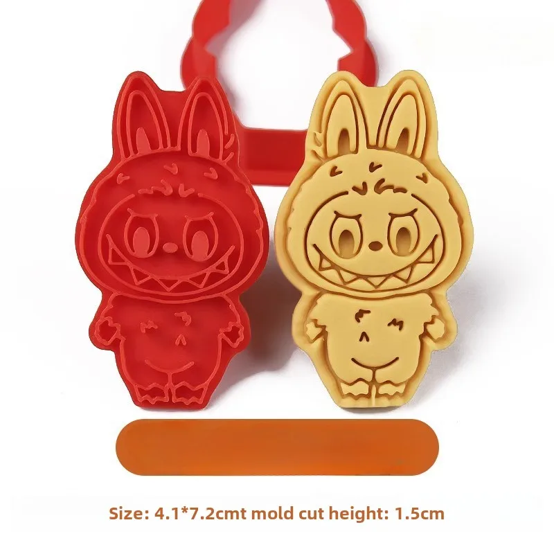 LABUBU Cookie Cutter Anime 3D Pressable Biscuit Mold Confectionery Cookie Stamp Baking Pastry Kitchen Bakeware Tools Cake Decor LABUBU Cookie Cutter Anime 3D Pressable Biscuit Mold Confectionery Cookie Stamp Baking Pastry Kitchen Bakeware Tools Cake Decor