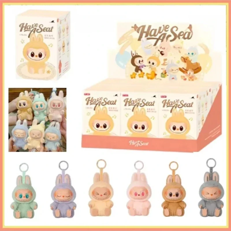 Kawaii Labubu The Monsters Blind Box Have A Seat Series Macarrr Vinyl Base Series Monster Keychain Decorations Birthday Gifts Kawaii Labubu The Monsters Blind Box Have A Seat Series Macarrr Vinyl Base Series Monster Keychain Decorations Birthday Gifts