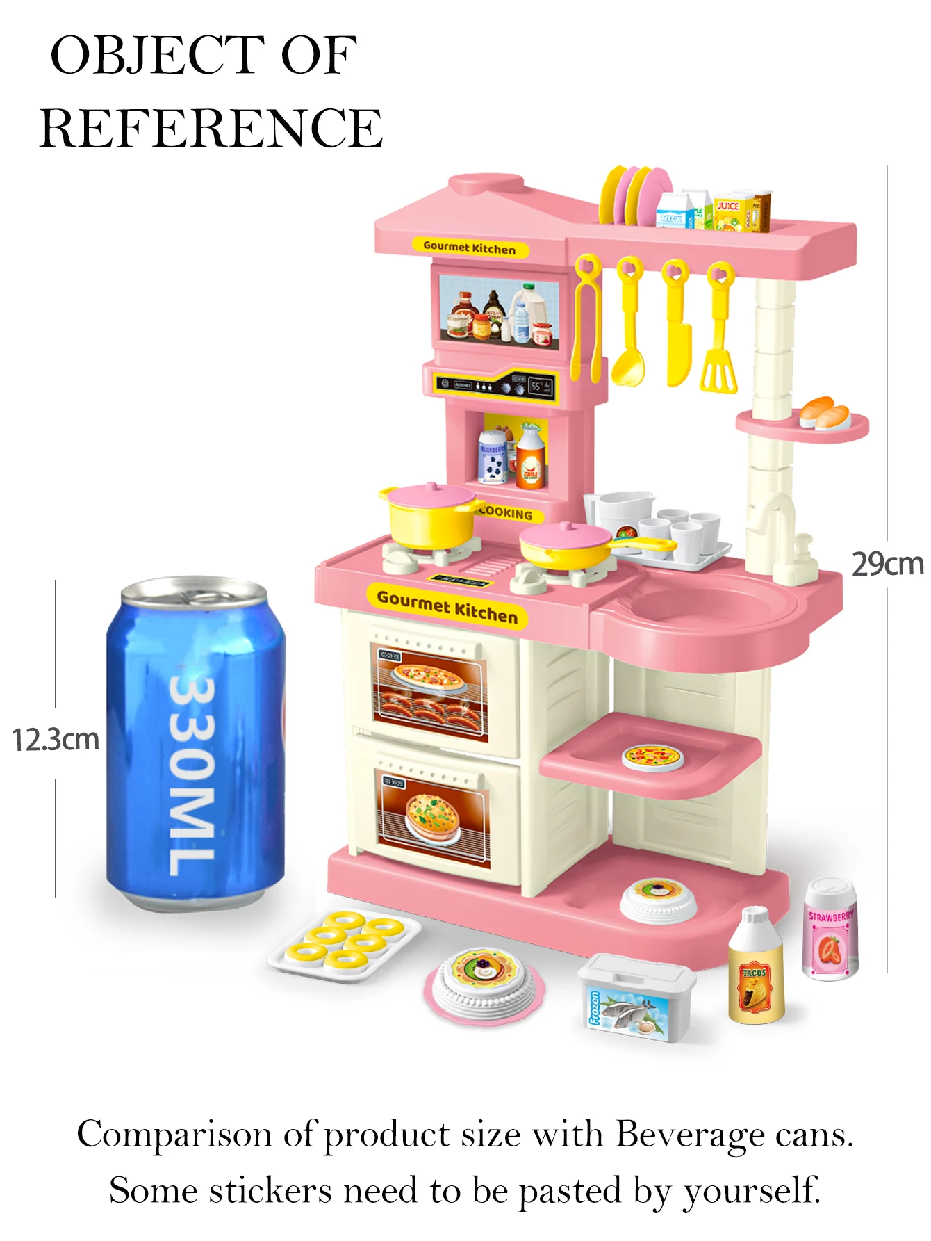 Kids Play Kitchen Accessories, Playset Toys Kitchen Foods Pans Milk Pots Breads Fork for Kid 3+ Boys and Girls Kids Play Kitchen Accessories, Playset Toys Kitchen Foods Pans Milk Pots Breads Fork for Kid 3+ Boys and Girls