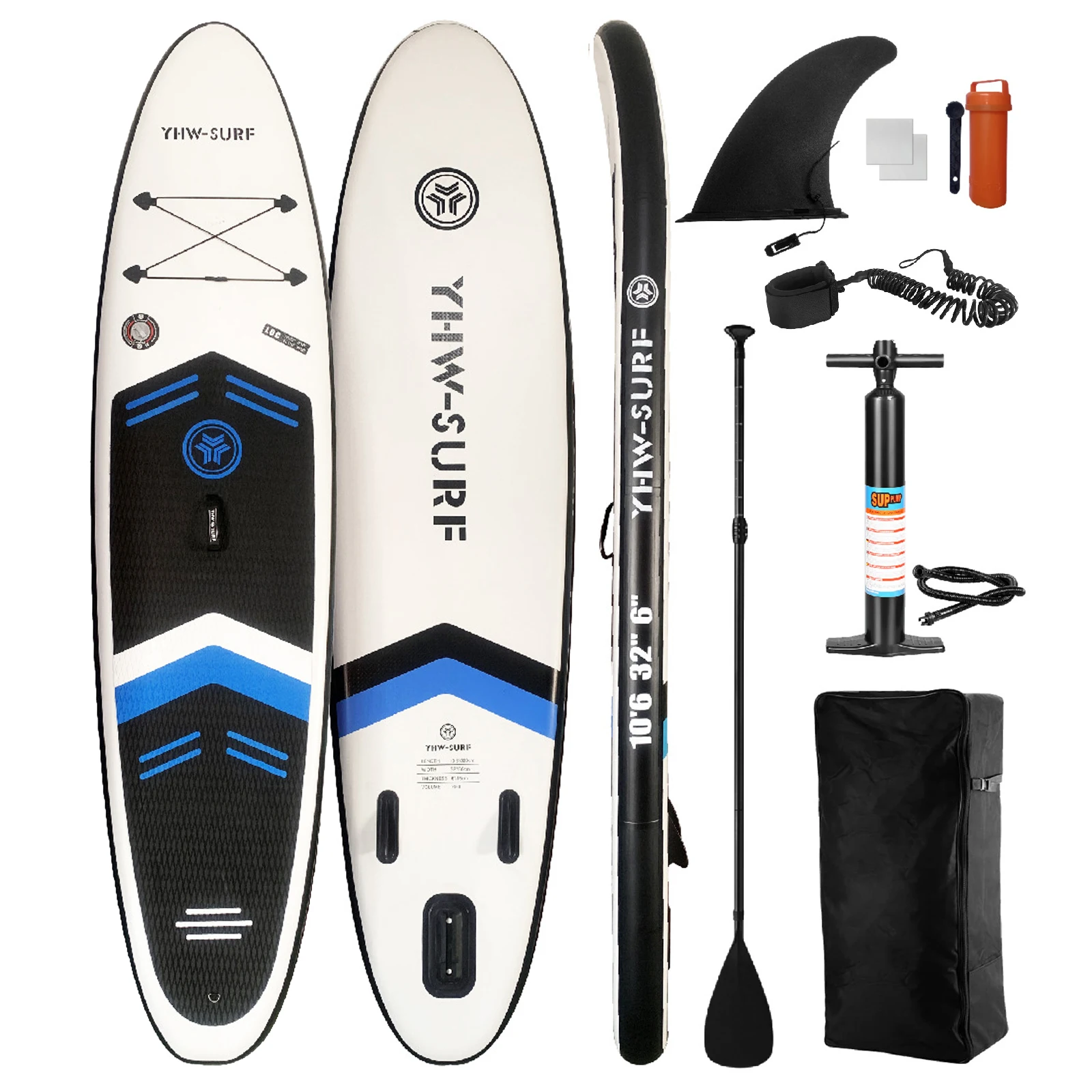 10.6ft Inflatable Paddle Board Seaside Beach Water-skiing Stand Up Paddle Board