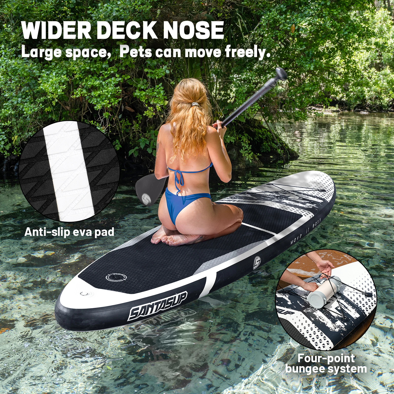 Inflatable Paddle Board for Beginner, Non-Slip Professional Surfboard with Pump Backpack Accessories, SUP Water Skiing Inflatable Paddle Board for Beginner, Non-Slip Professional Surfboard with Pump Backpack Accessories, SUP Water Skiing