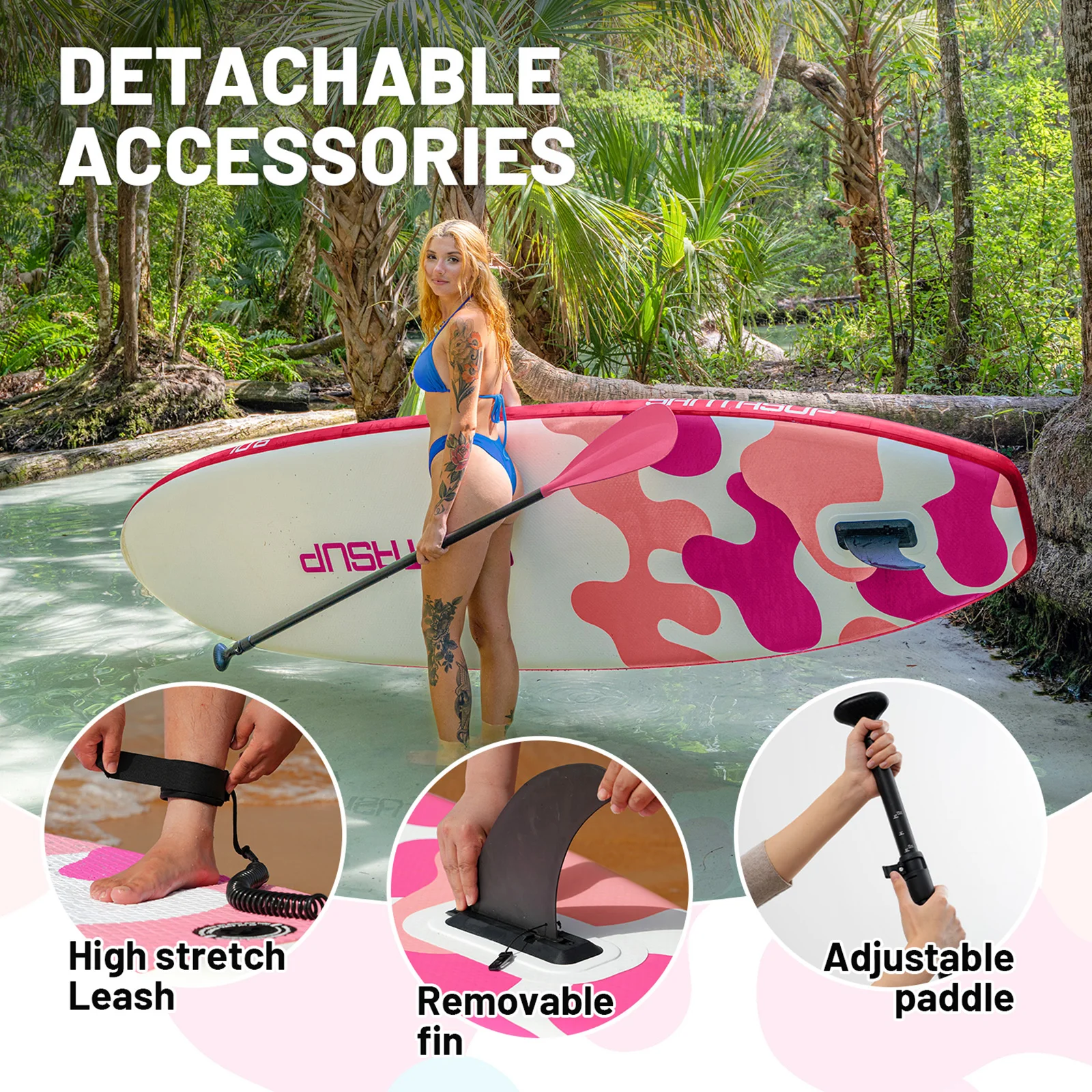 SUP Board, Inflatable Paddle Board for Adults, Stand Up Paddle Board with SUP Accessories, Waterproof, 320*81*15cm SUP Board, Inflatable Paddle Board for Adults, Stand Up Paddle Board with SUP Accessories, Waterproof, 320*81*15cm