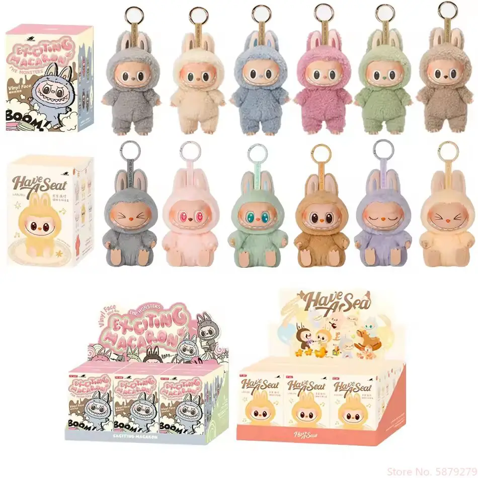 Labubu Macaroon Sit Party Vinyl Face Surprise Blind Box Labubu Macaroon 1st Generation 2nd Generation Plush Doll Decorative gift Labubu Macaroon Sit Party Vinyl Face Surprise Blind Box Labubu Macaroon 1st Generation 2nd Generation Plush Doll Decorative gift
