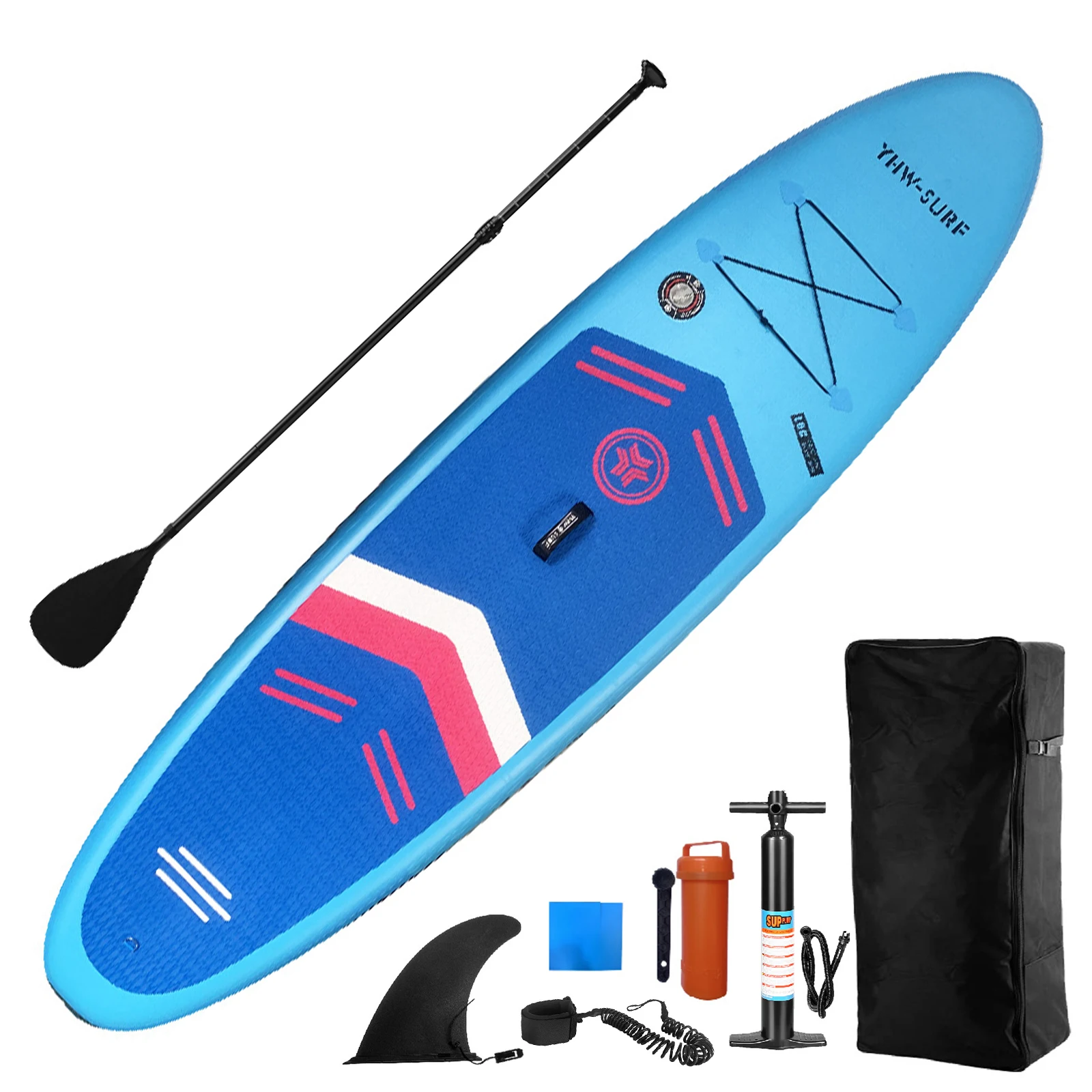 10.6ft Surfboard PVC Inflatable Paddle Board Seaside Beach Water-skiing Stand Up Paddle Board with Foot Rope 10.6ft Surfboard PVC Inflatable Paddle Board Seaside Beach Water-skiing Stand Up Paddle Board with Foot Rope