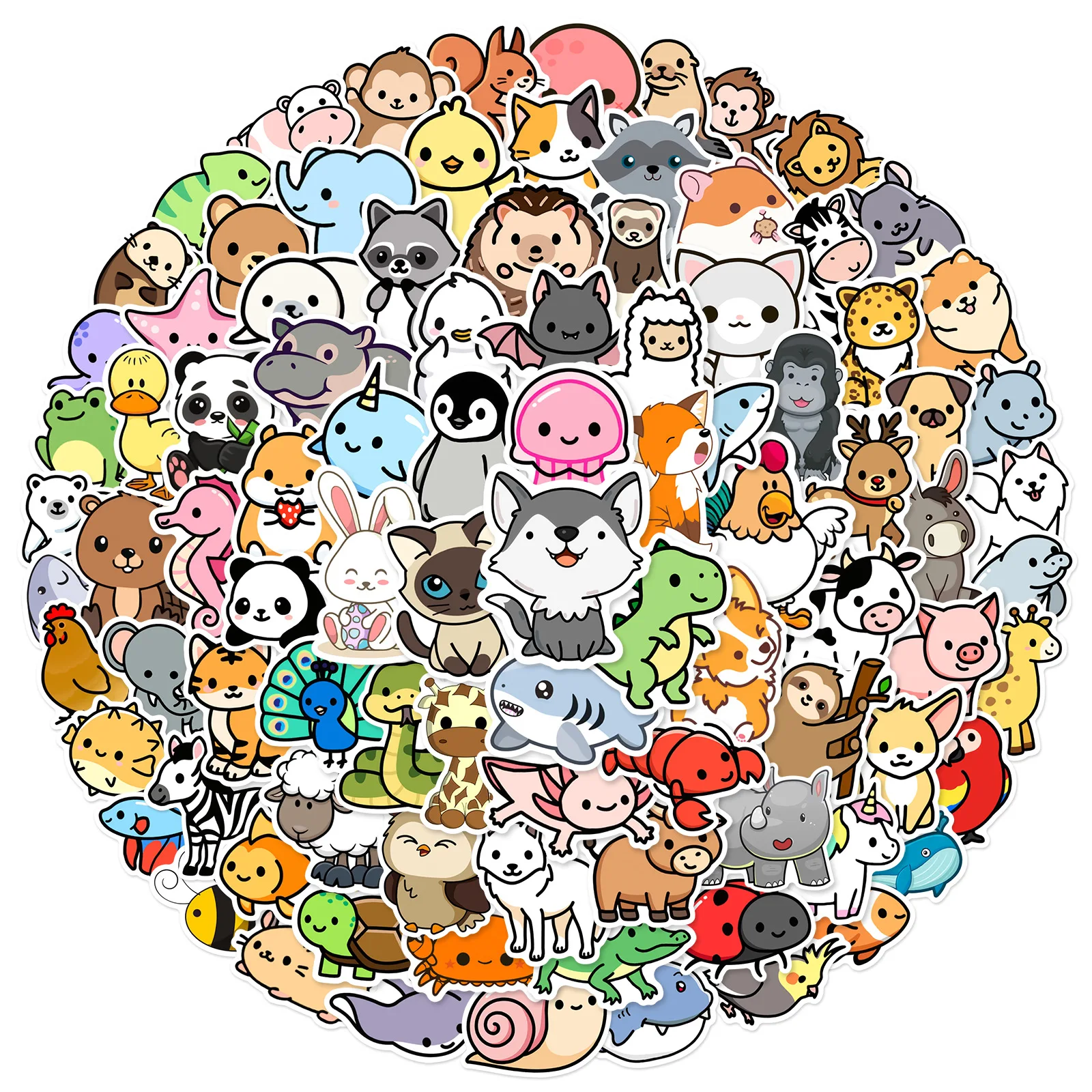 100PCS Cute Cartoon Animals Mix Graffiti Stickers DIY Phone Guitar Laptop Notebook Suitcase Cup Waterproof Sticker Kids Toy 100PCS Cute Cartoon Animals Mix Graffiti Stickers DIY Phone Guitar Laptop Notebook Suitcase Cup Waterproof Sticker Kids Toy