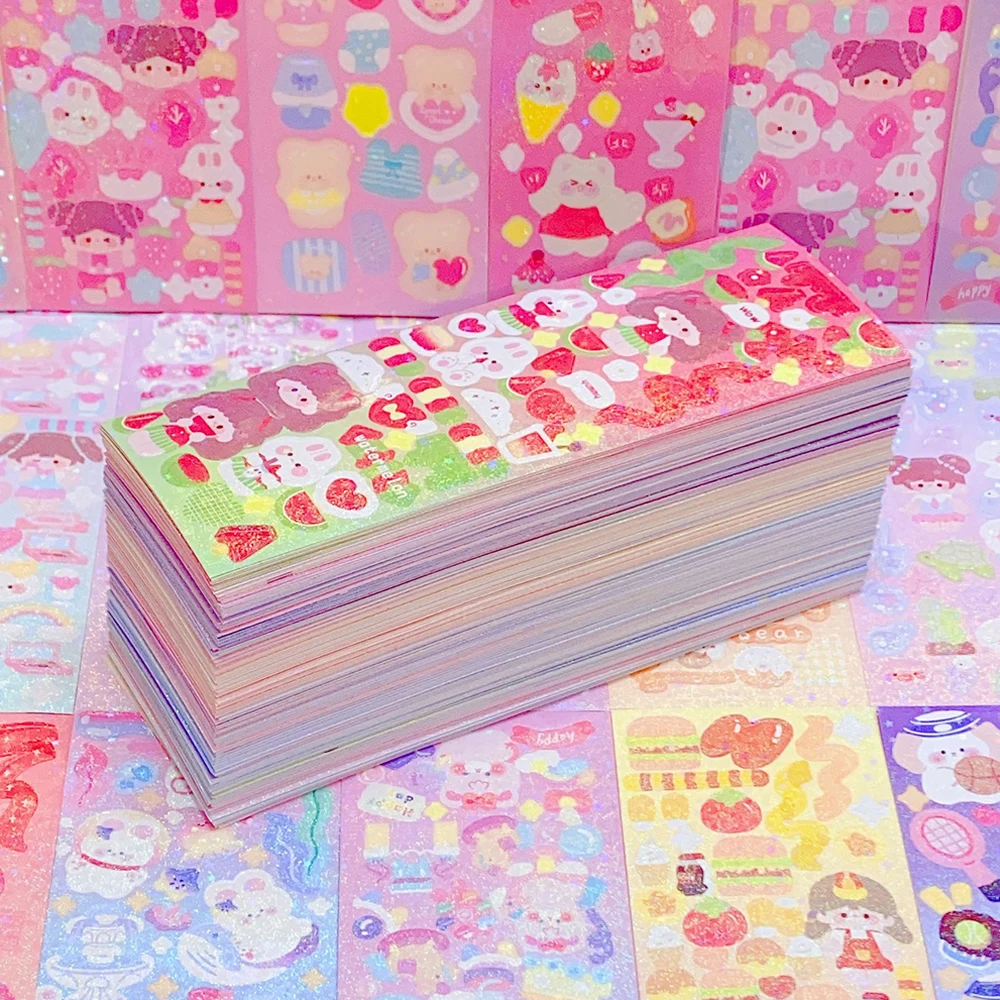 Kawaii Stickers for Kids Cute Stationary Aesthetic Diary Decoration Art Supplies Stickers for Scrapbooking Lot Korean Paper Desk Kawaii Stickers for Kids Cute Stationary Aesthetic Diary Decoration Art Supplies Stickers for Scrapbooking Lot Korean Paper Desk