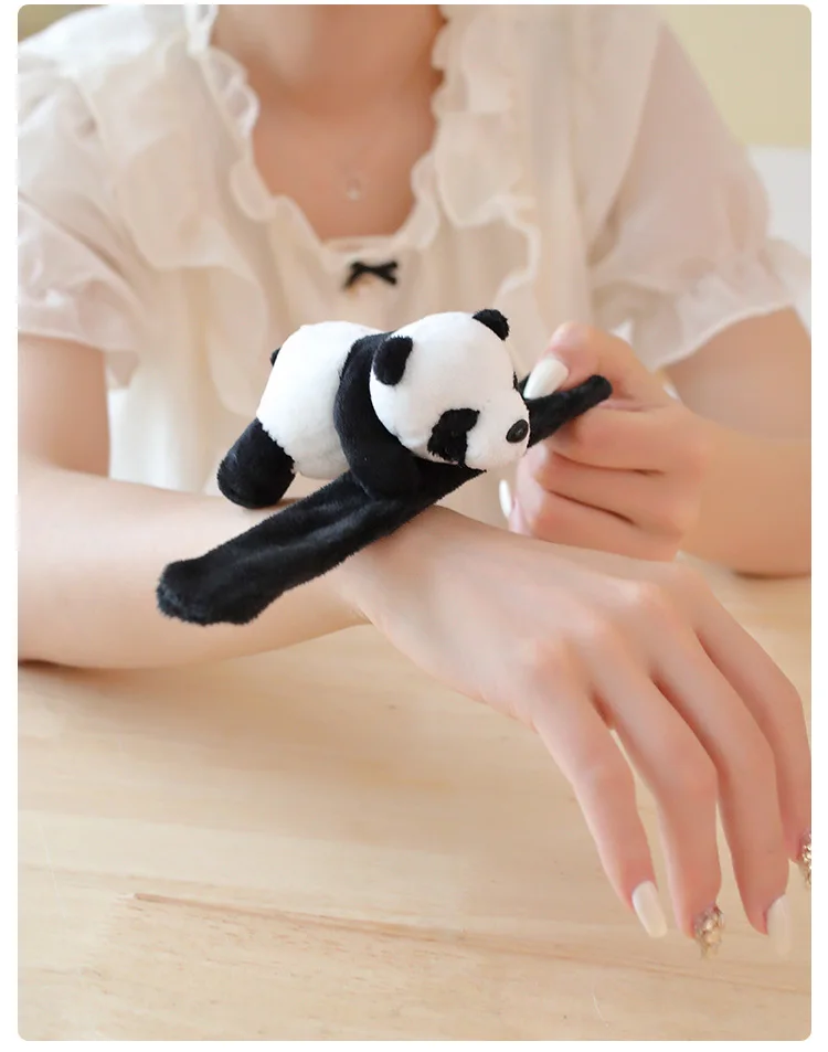 1pc Kawaii Animal Slap Snap Wrap Wristband Bracelet Panda Plush Hand Ring Wristband For Kids Toys Birthday Elegant Present 1pc Kawaii Animal Slap Snap Wrap Wristband Bracelet Panda Plush Hand Ring Wristband For Kids Toys Birthday Elegant Present