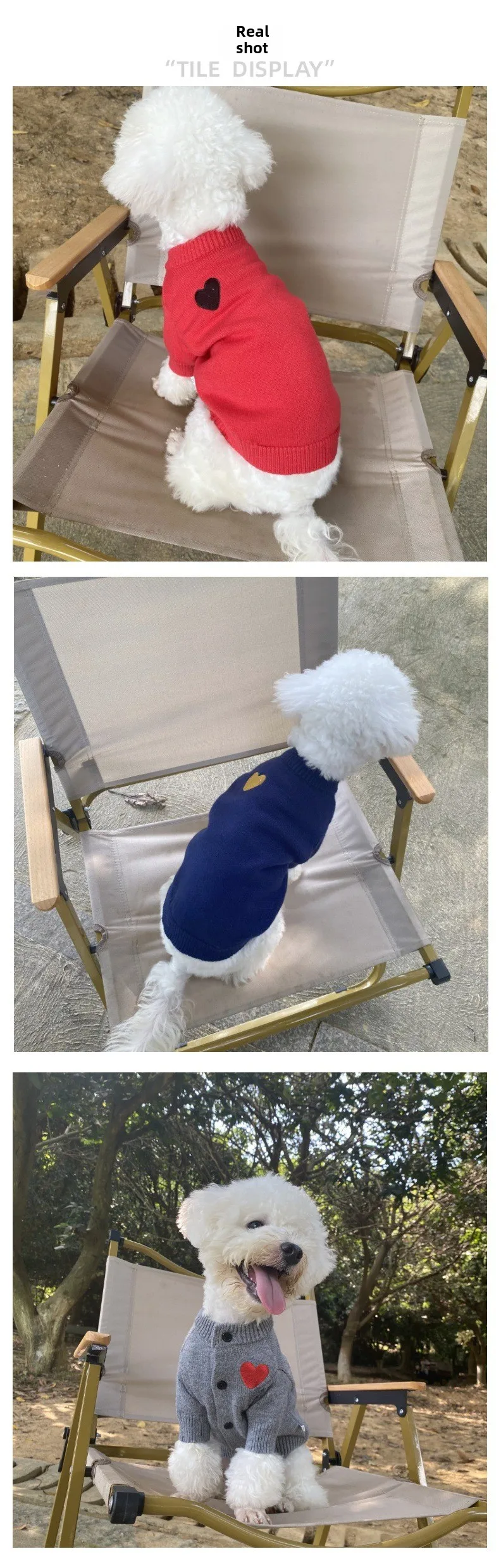 1PC Pet Clothing Spring and Autumn Dog warm Hoodie Love Sweater Suitable for Small and Medium sized Dogs cat pet