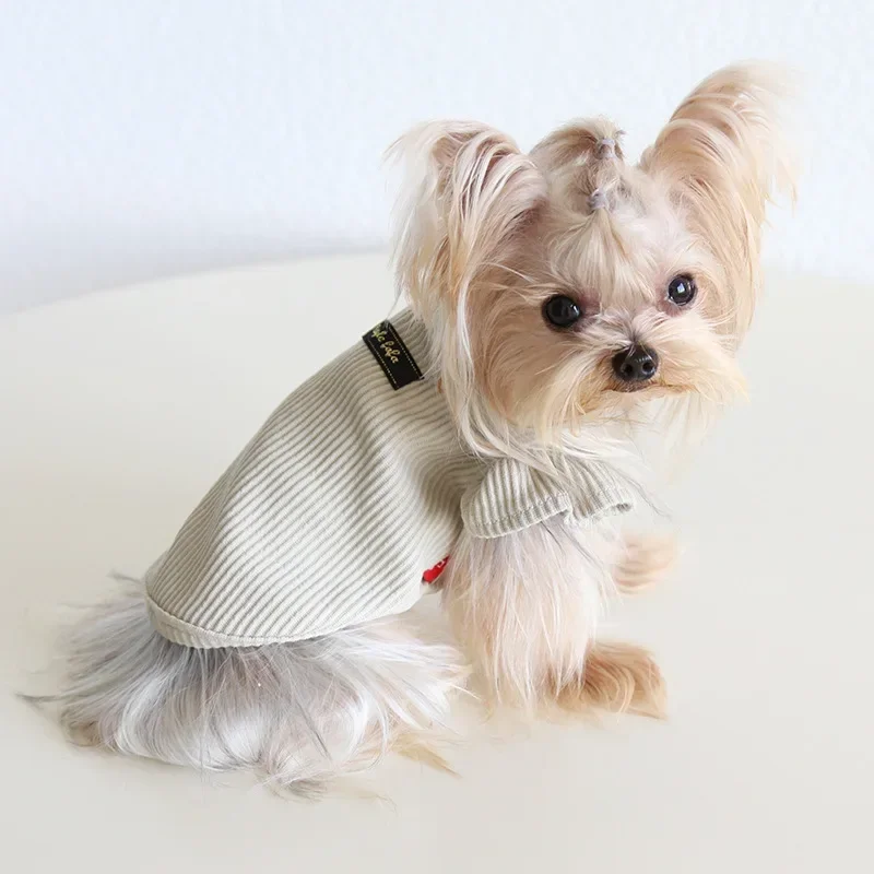 Autumn and Winter New Style Lapel Fly Sleeve Base Shirt High Neck Cat Clothing Pet Base Shirt Clothes Dog Hoodie Puppy Clothes Autumn and Winter New Style Lapel Fly Sleeve Base Shirt High Neck Cat Clothing Pet Base Shirt Clothes Dog Hoodie Puppy Clothes