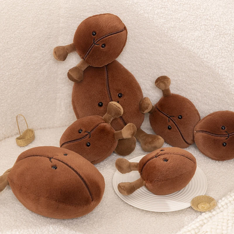 Kawaii Simulated Coffee Food Plush Doll Pillow Brown Coffee Bean With Foot Soft Plush Stuffed Pillow Bedroom Sofa Decor Gift Kawaii Simulated Coffee Food Plush Doll Pillow Brown Coffee Bean With Foot Soft Plush Stuffed Pillow Bedroom Sofa Decor Gift