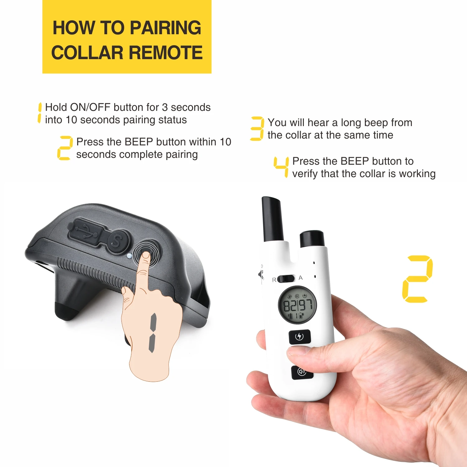 Dog Training Bark Collar 2 in 1 No Bark Control Collar 800M Rechargeable Dog Electric Collar Remote Waterproof Dog Pet Product Dog Training Bark Collar 2 in 1 No Bark Control Collar 800M Rechargeable Dog Electric Collar Remote Waterproof Dog Pet Product